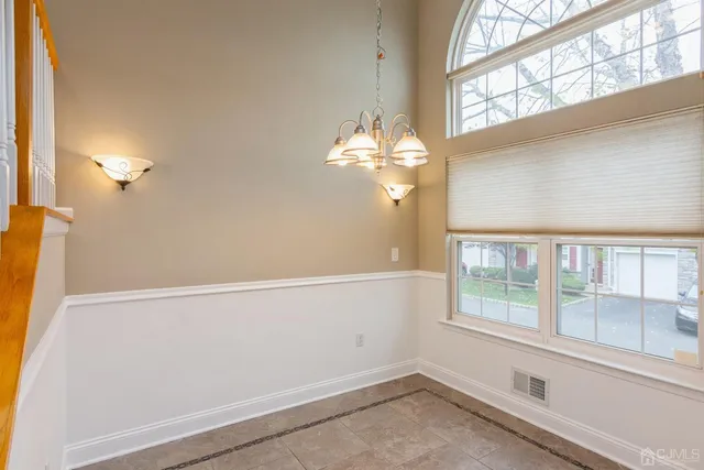 a view of a room with a window