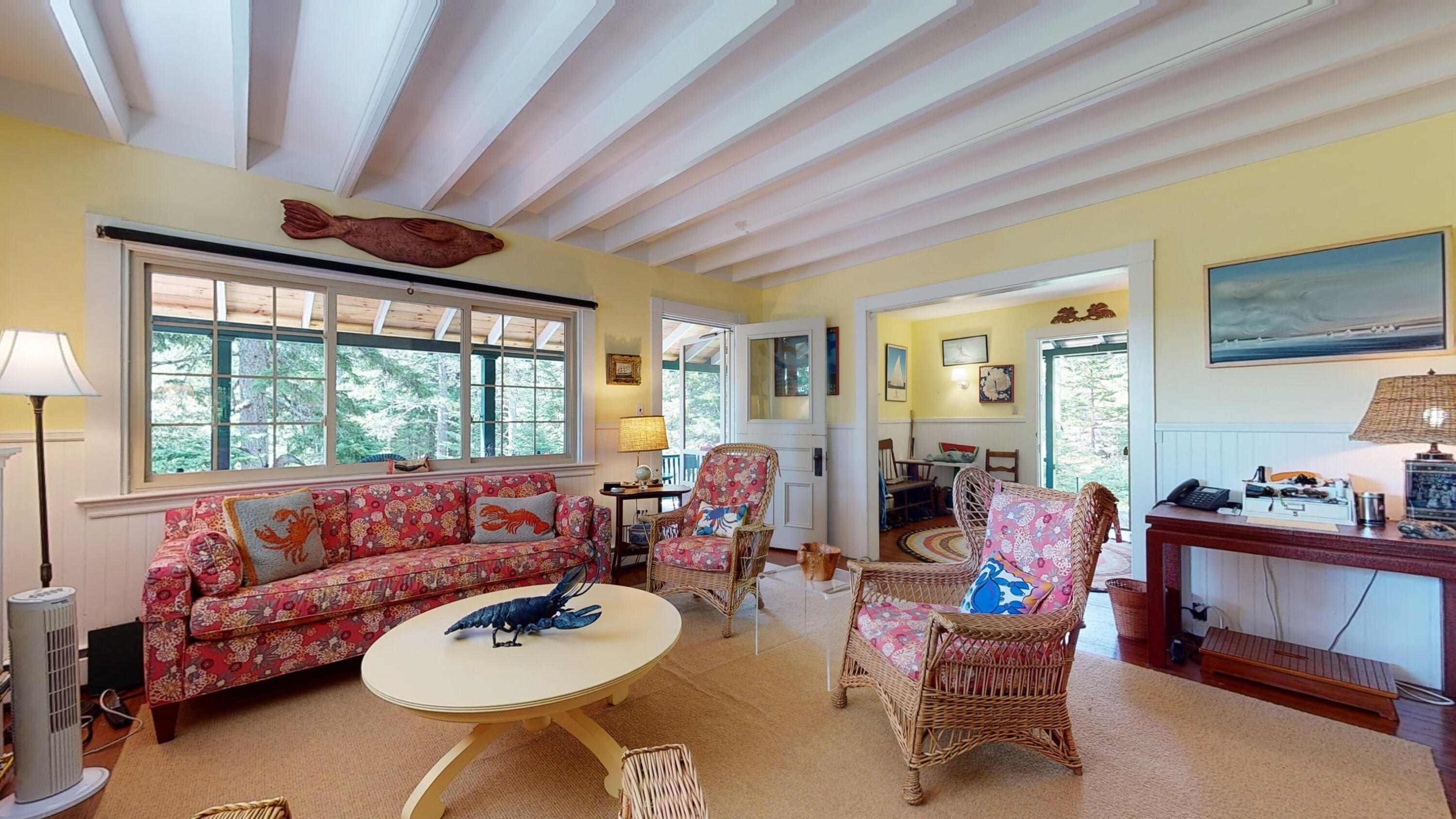 16 Harborside Road Northeast Harbor, ME 04662 - Photo 6 of 32 Library opens onto the porch
