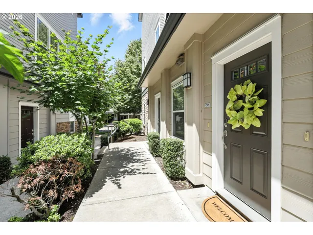 a view of a garden with pathway