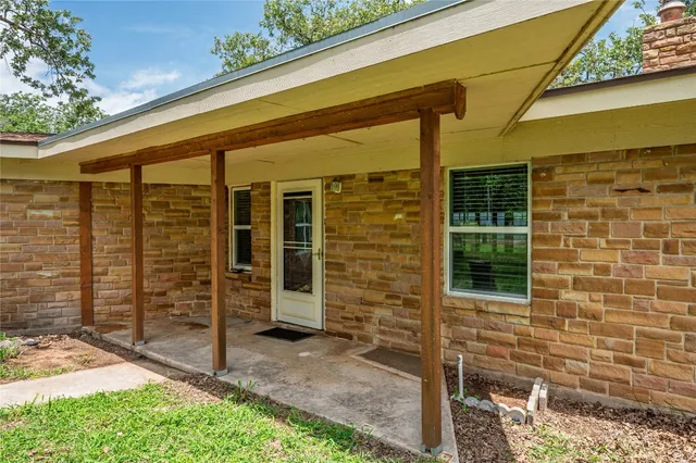 a view of front door of house