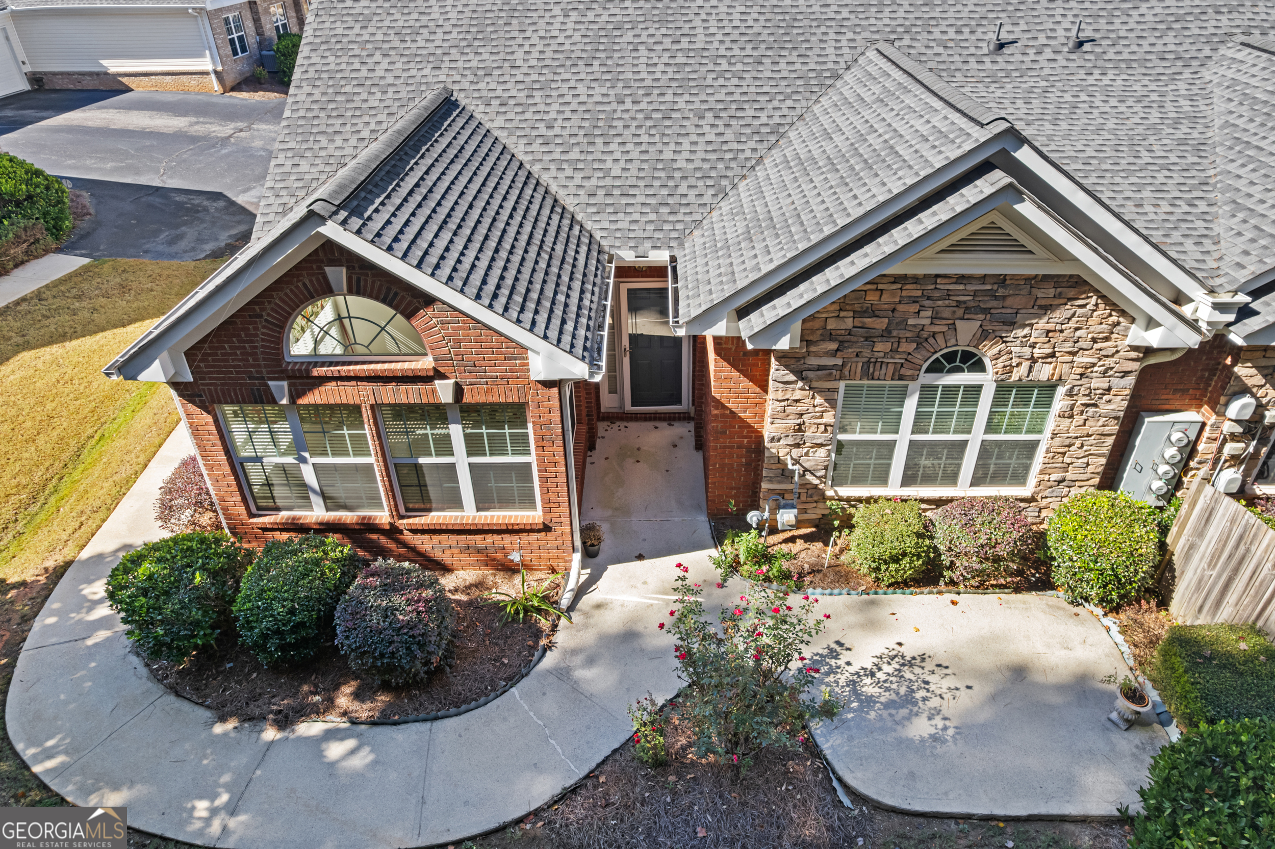 a view of a house with a porch