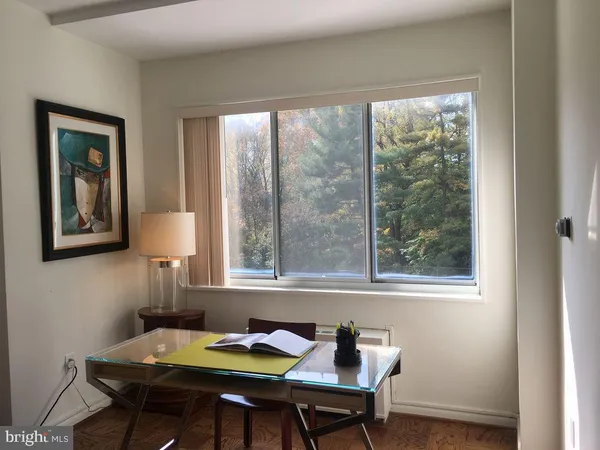 a view of a workspace with a window