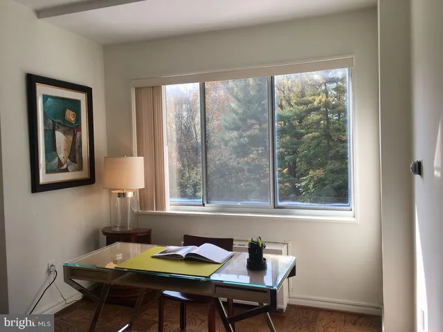 a view of a workspace with a window