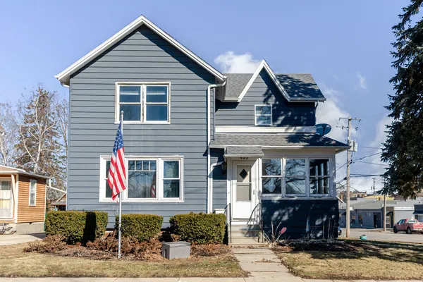 a front view of a house