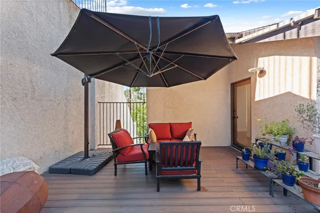 a outdoor space with furniture