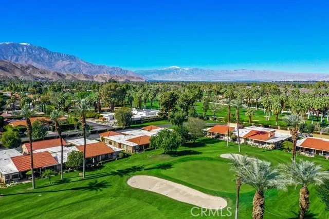 a view of an outdoor space yard and mountain view in back