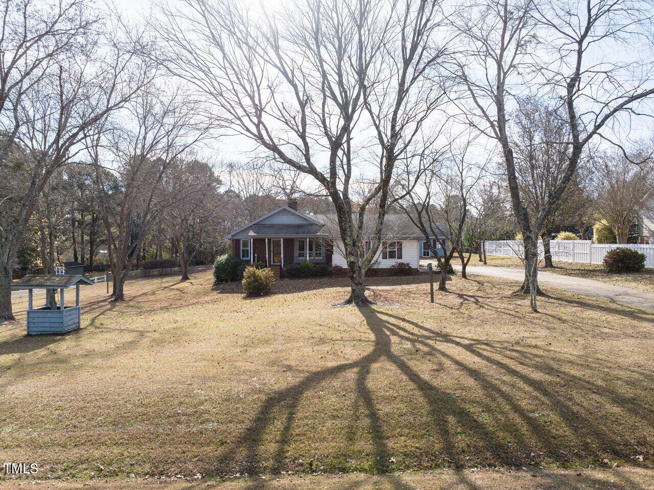 5917 Countryview Lane Raleigh, NC 27606 - Photo 31 of 43 From a bird's-eye view, you can truly grasp the beauty and functionality of this property, showcasing its expansive fenced backyard and the strategic convenience of its location.