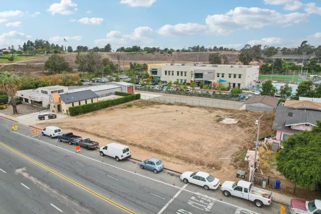 an aerial view of a city