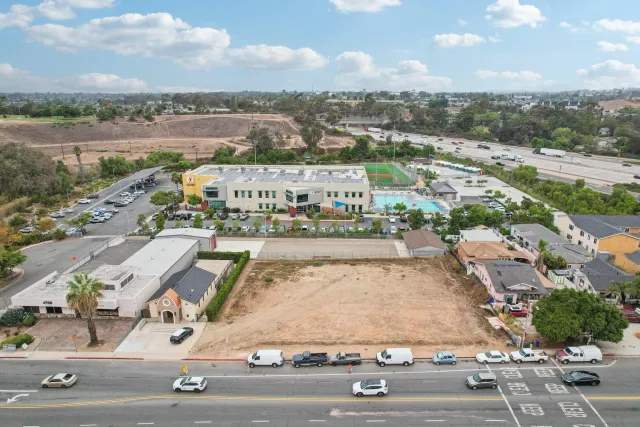 an aerial view of a city