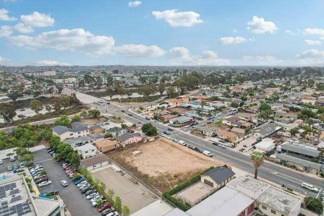 an aerial view of a city