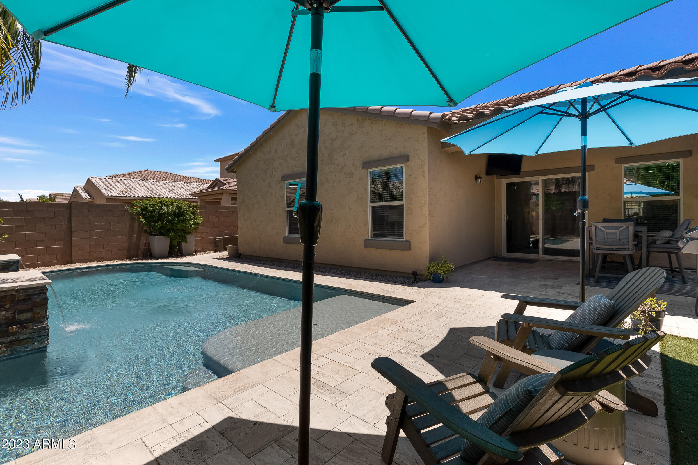 2646 East Mews Road Gilbert, AZ 85298 - Photo 39 of 52 Travertine Tile Decking