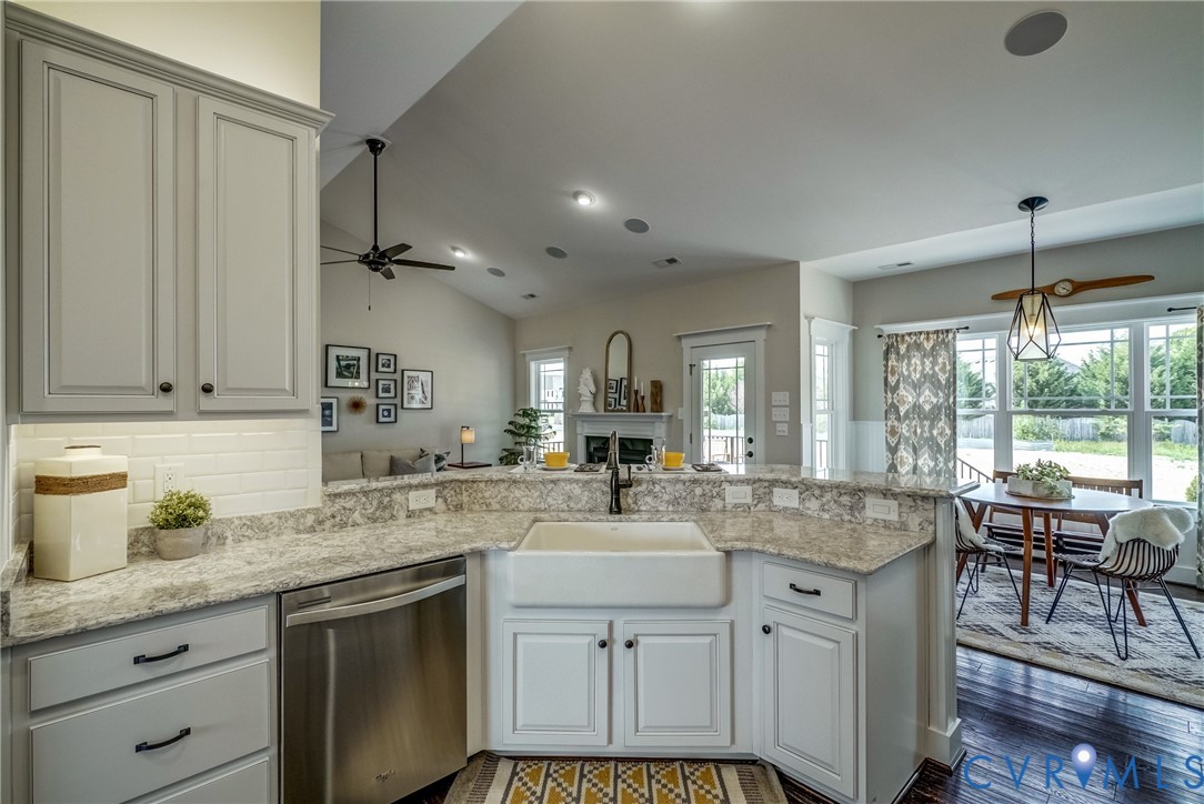 Lot 4 Wendenburg Terrace Aylett, VA 23009 - Photo 20 of 32 a kitchen with stainless steel appliances granite countertop a sink stove and cabinets