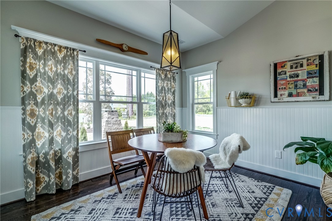 Lot 4 Wendenburg Terrace Aylett, VA 23009 - Photo 25 of 32 a dining room with furniture a chandelier and wooden floor