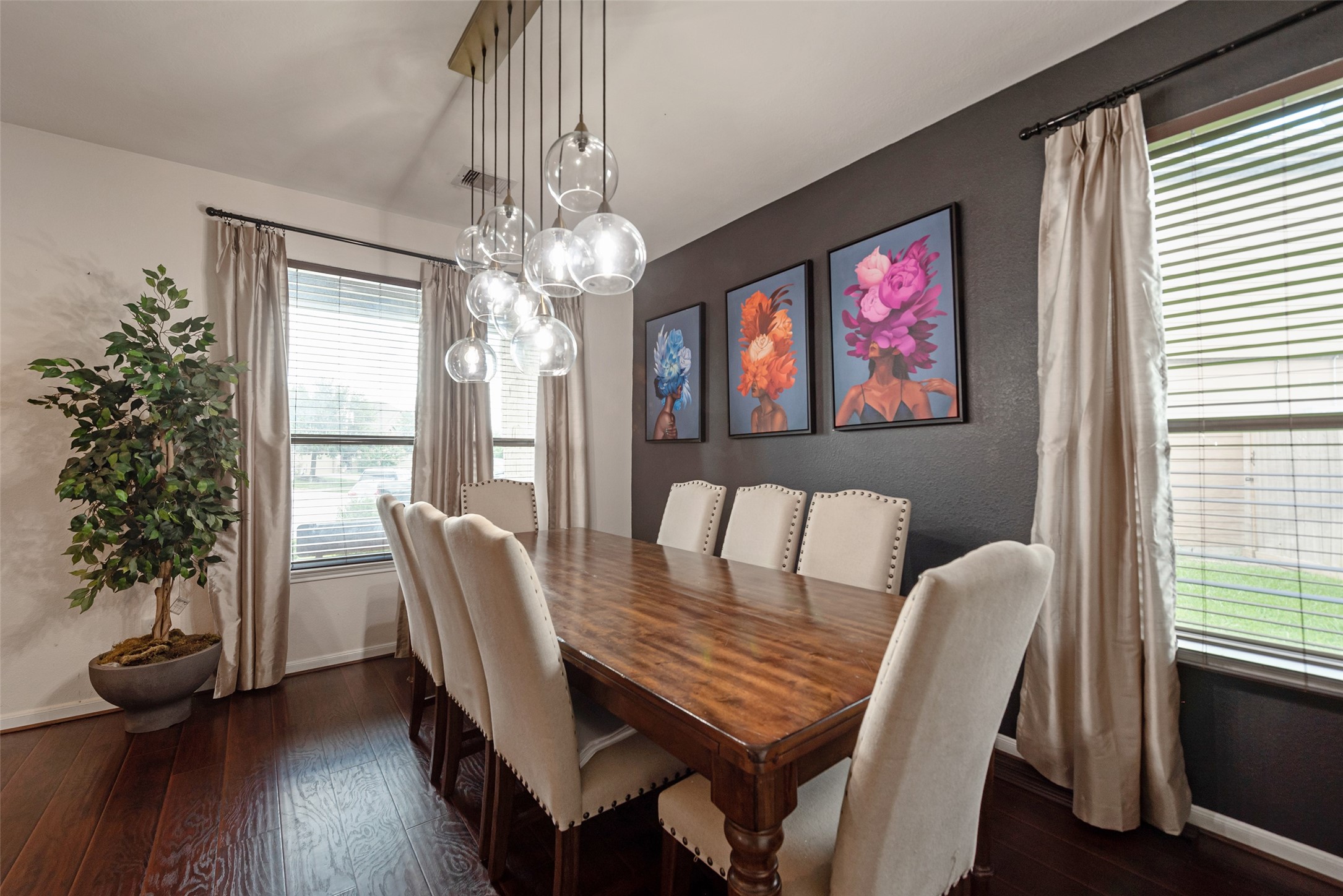 3554 Bennett Trails Drive Spring, TX 77386 - Photo 3 of 44 a view of a dining room with furniture window and wooden floor