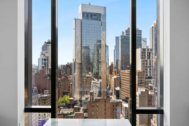 a view of a city from a balcony