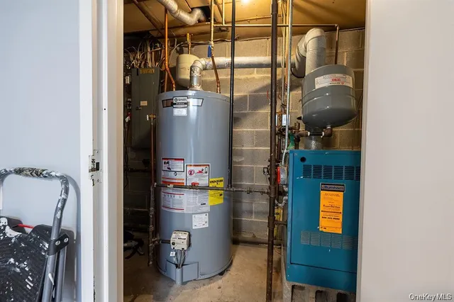a close view of water heater room
