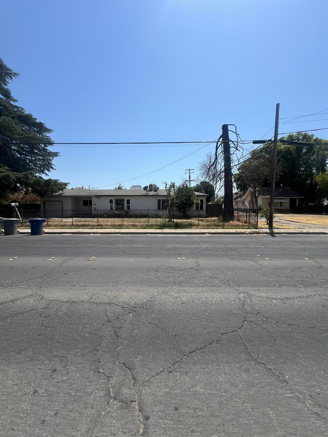 a view of a building with a road