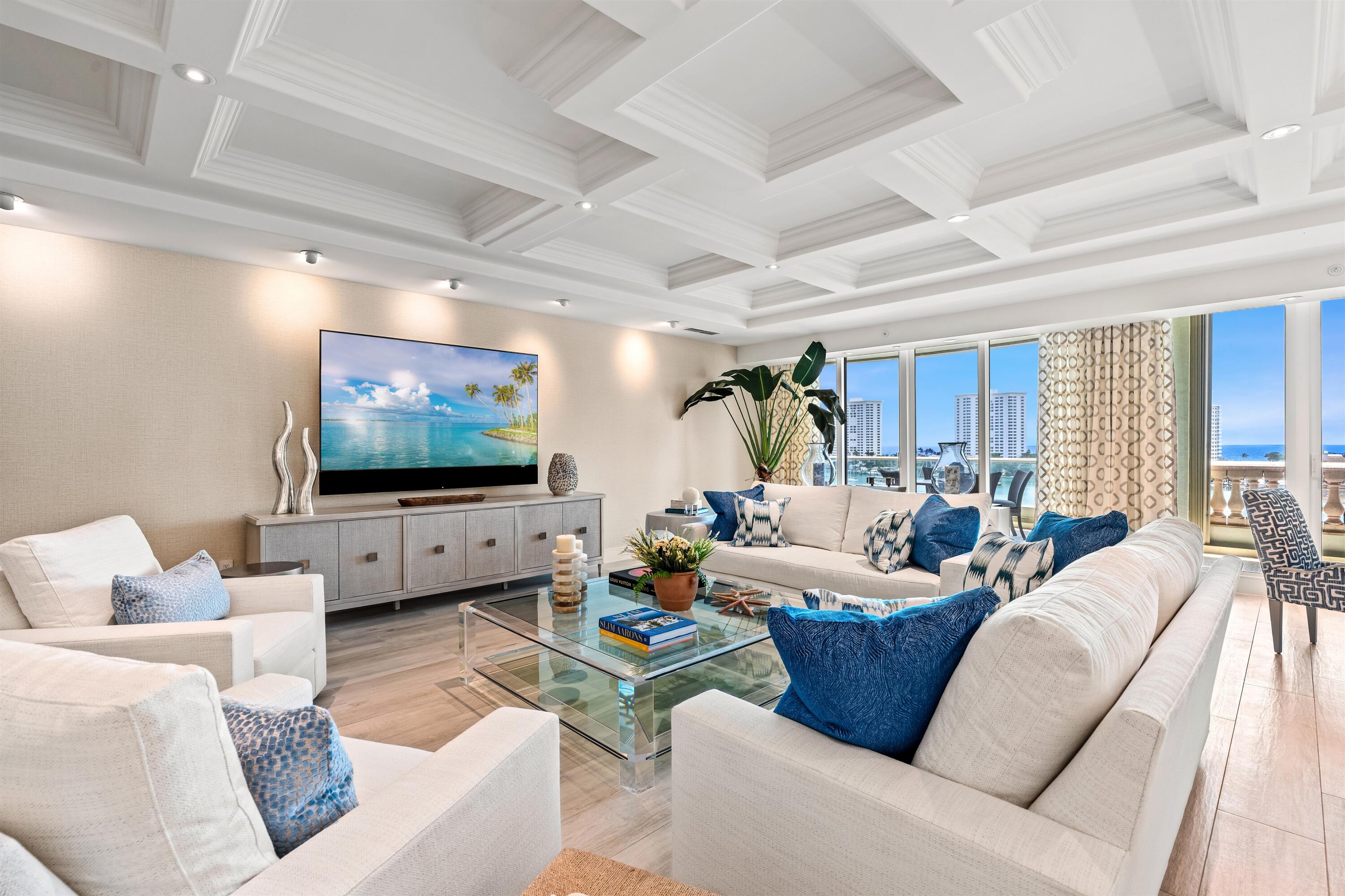 500 Southeast 5th Avenue, Unit 701S Boca Raton, FL 33432 - Photo 2 of 41 WATERFRONT LIVING ROOM