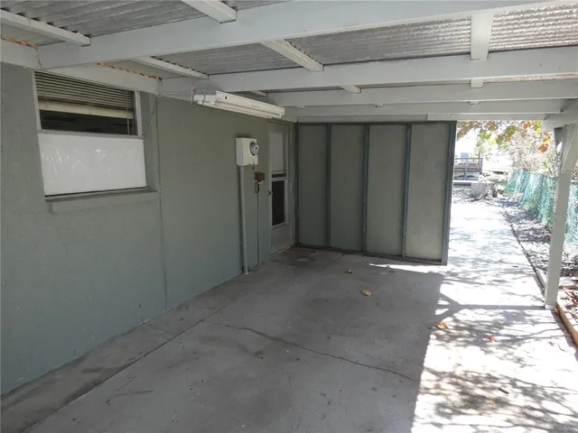 a view of a car garage door