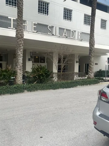 a view of a building with a window