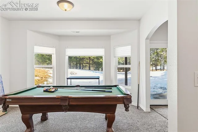 a view of a yard with a tree