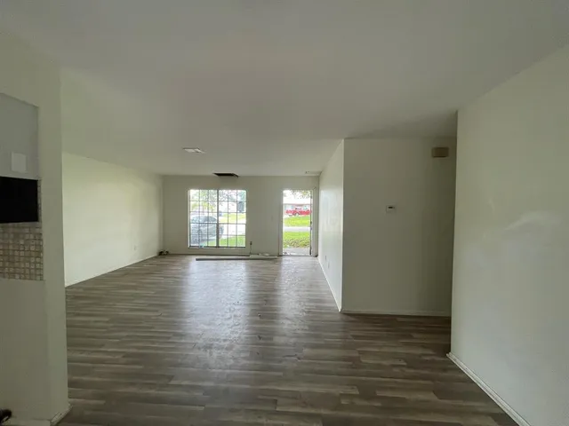 a view of backyard with green space