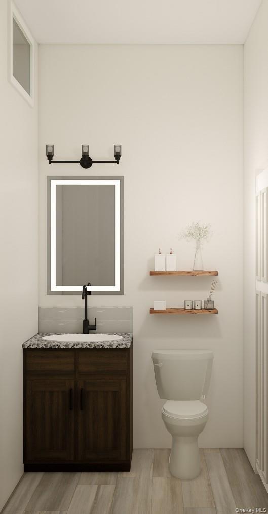 197 Wheeler Road, Unit 90 Florida, NY 10921 - Photo 13 of 37 Half bathroom with vanity and light wood-style floors