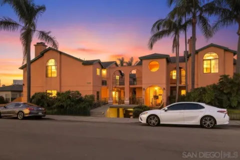a car parked in front of a house