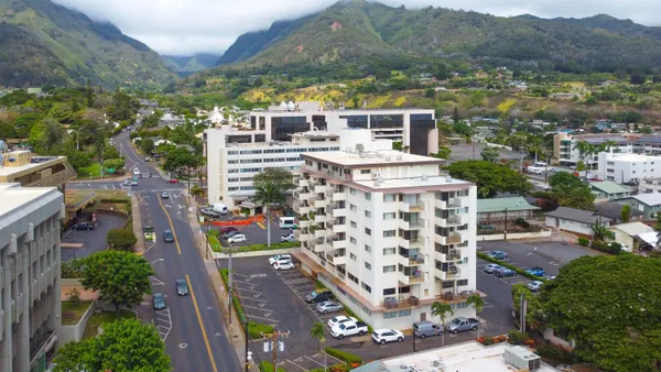 an aerial view of multiple house