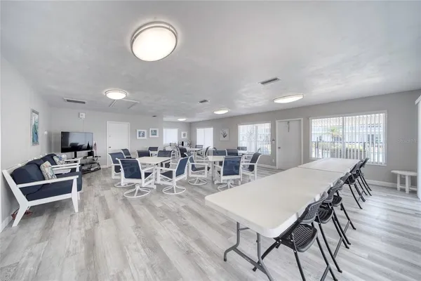 a room with furniture and a window