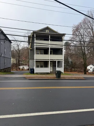 a view of a building from a window