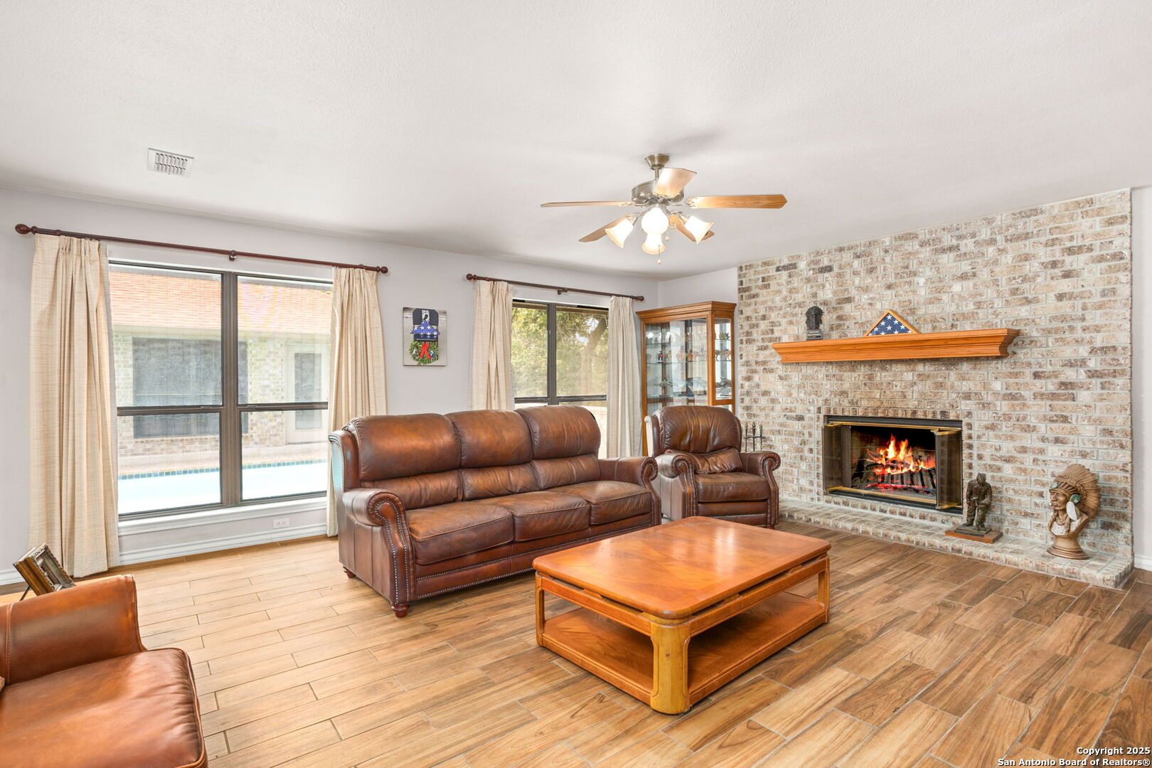 20-acres Guadalupe Ranch Lane Seguin, TX 78155 - Photo 13 of 40 a living room with furniture and a fireplace