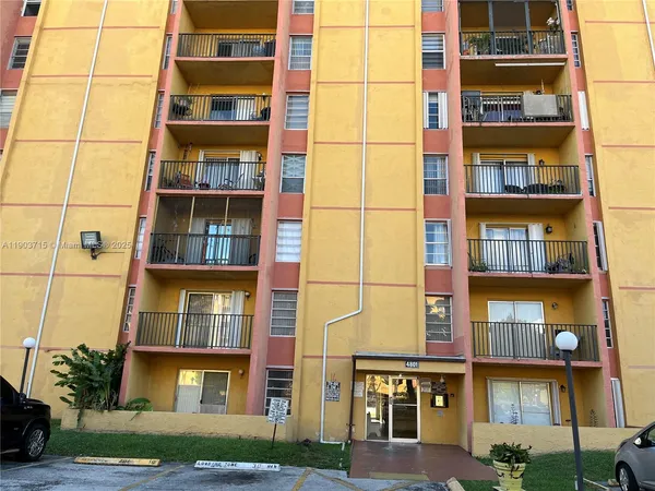 a front view of a building