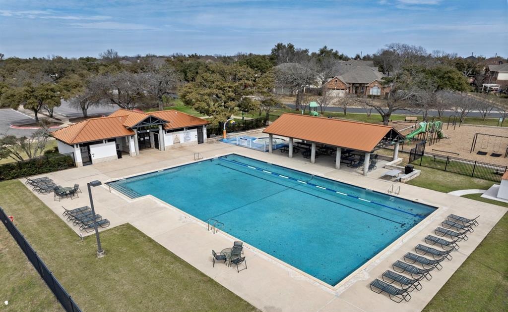 9439 Altona Way Austin, TX 78717 - Photo 33 of 40 an aerial view of a house with pool and mountain view