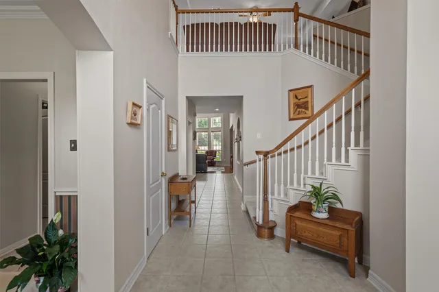 a view of livingroom with furniture and stairs
