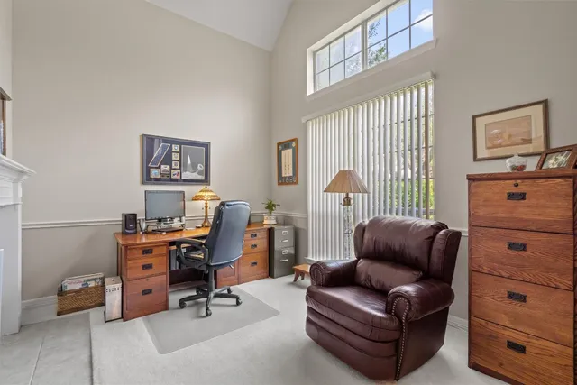 a room with furniture