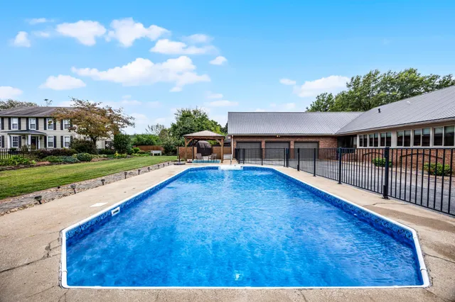 a view of a flower in a yard