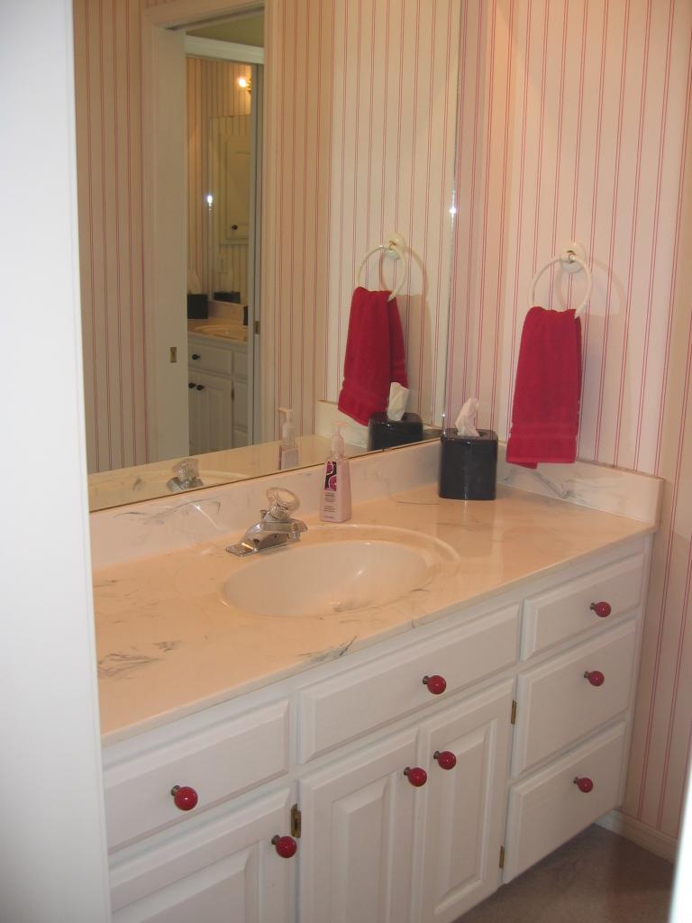711 McKenzie Road Amarillo, TX 79118 - Photo 16 of 38 a bathroom with a sink and a mirror