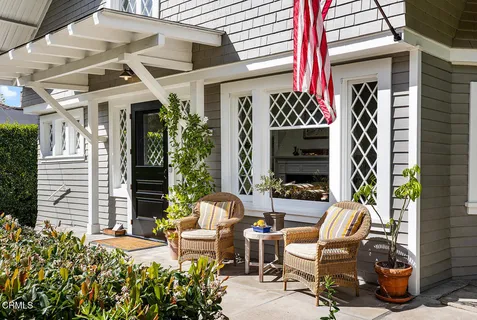 a outdoor living space with patio furniture