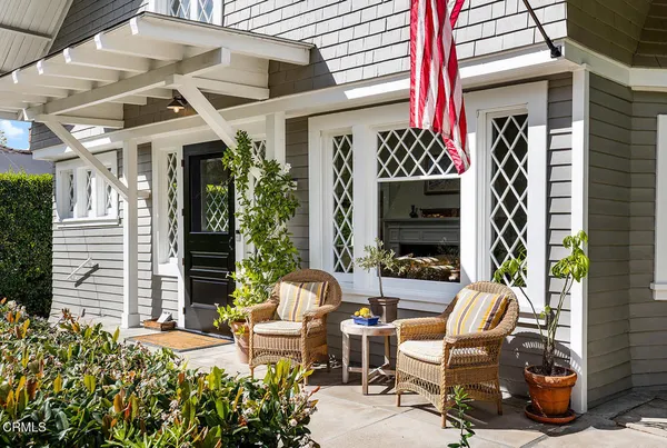 a outdoor living space with patio furniture
