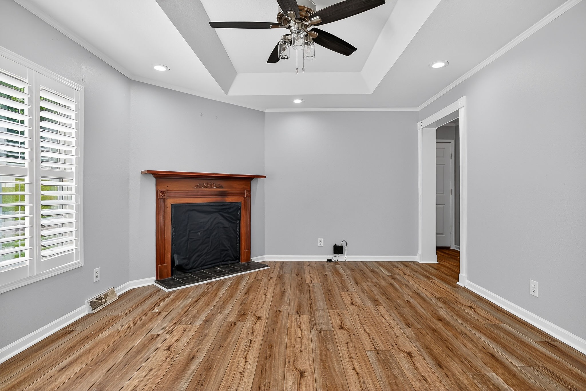 16130 Buffalo Valley Road Silver Point, TN 38582 - Photo 24 of 47 a view of empty room with wooden floor and fan