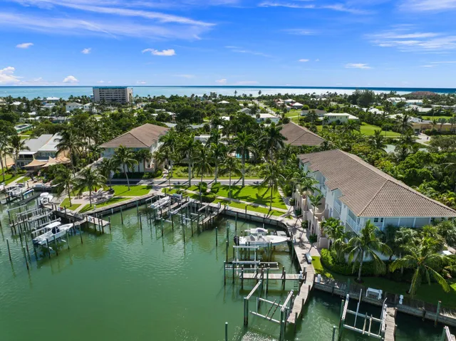 a view of a lake with houses