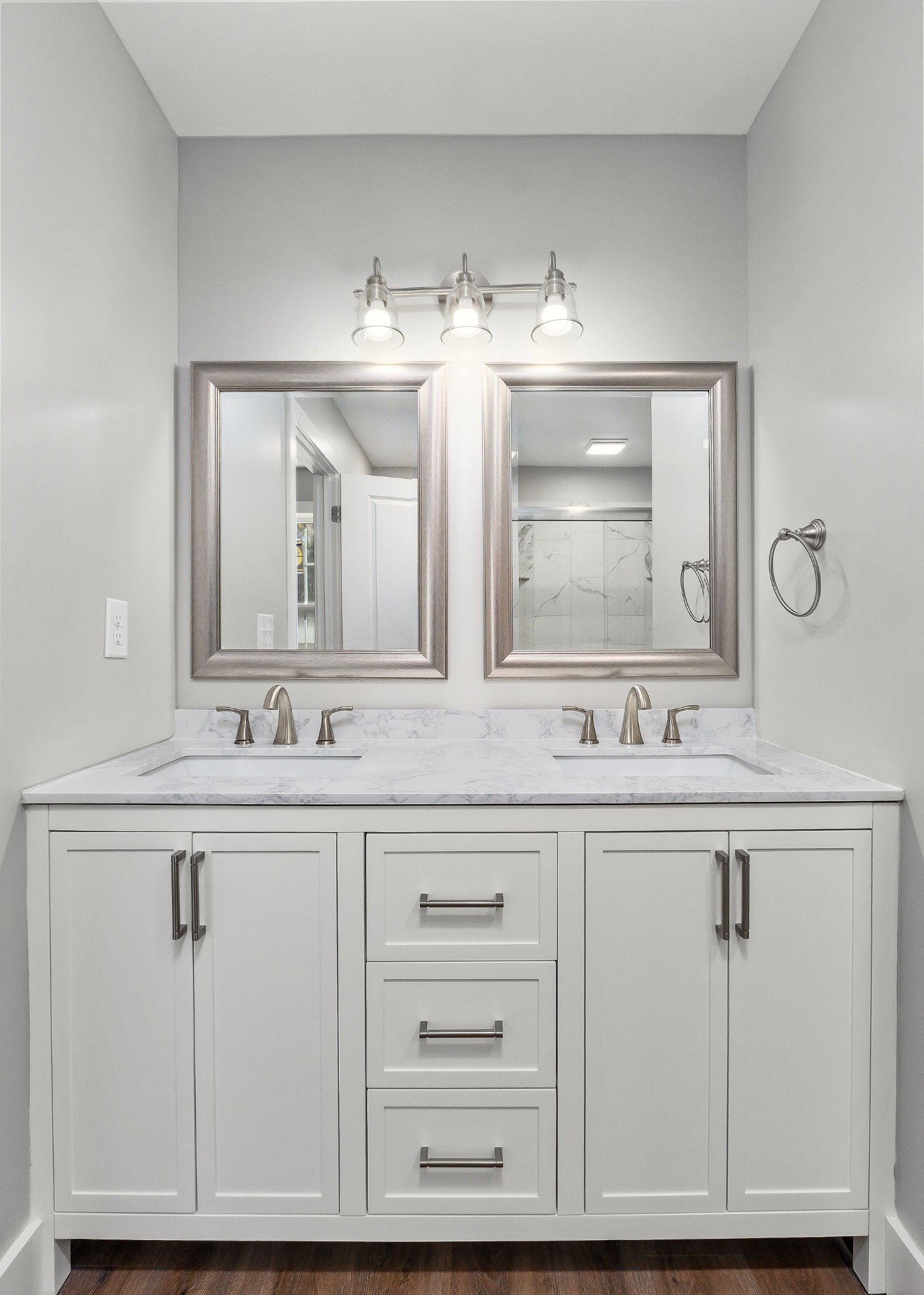 1053 Benton Tidwell Road Hilham, TN 38568 - Photo 19 of 39 a bathroom with a sink vanity and mirror