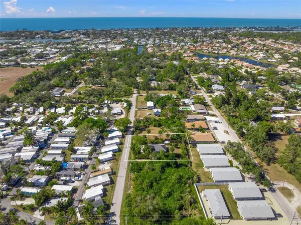 an aerial view of multiple house