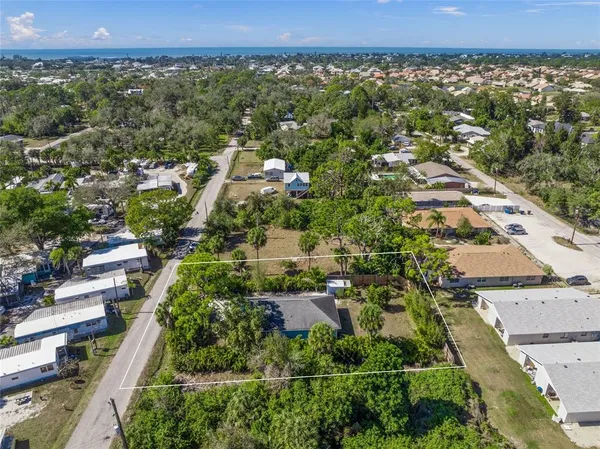 an aerial view of multiple house