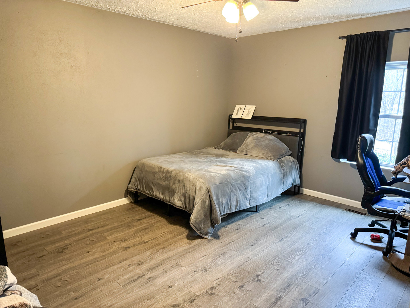 385 Toledo Cemetery Road Cobden, IL 62920 - Photo 34 of 38 a bed sitting in a room next to a window