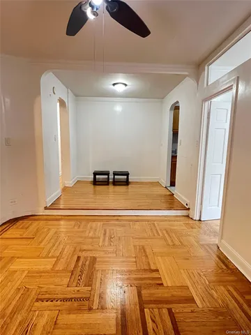 a bedroom with a bed and a walk in closet