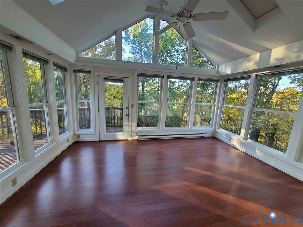 741 Furrs Mill Road Lexington, VA 24450 - Photo 8 of 29 4-Season Florida Room w Ceiling Fan and Vaulted Ce