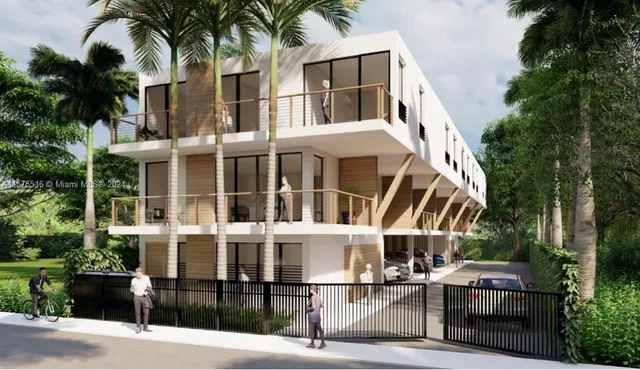 a view of a building with a street