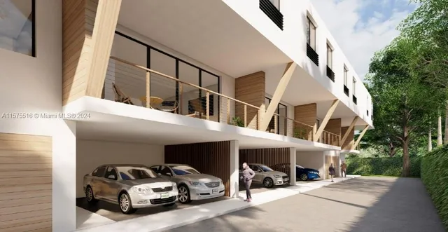 a car parked in front of a building